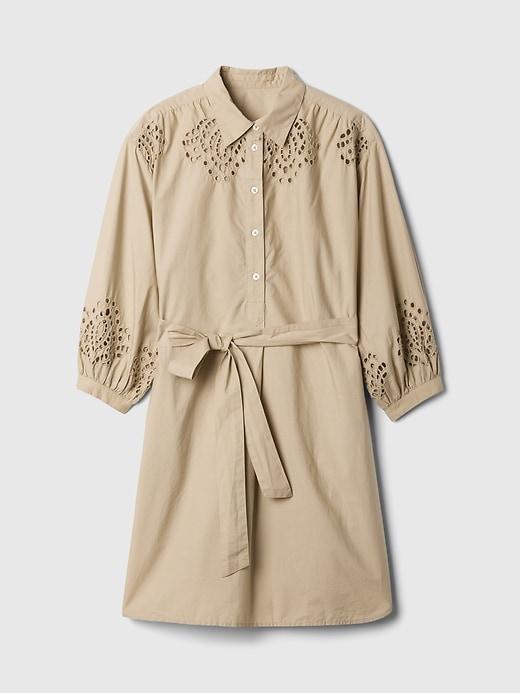 Eyelet Mini Shirtdress Product Image