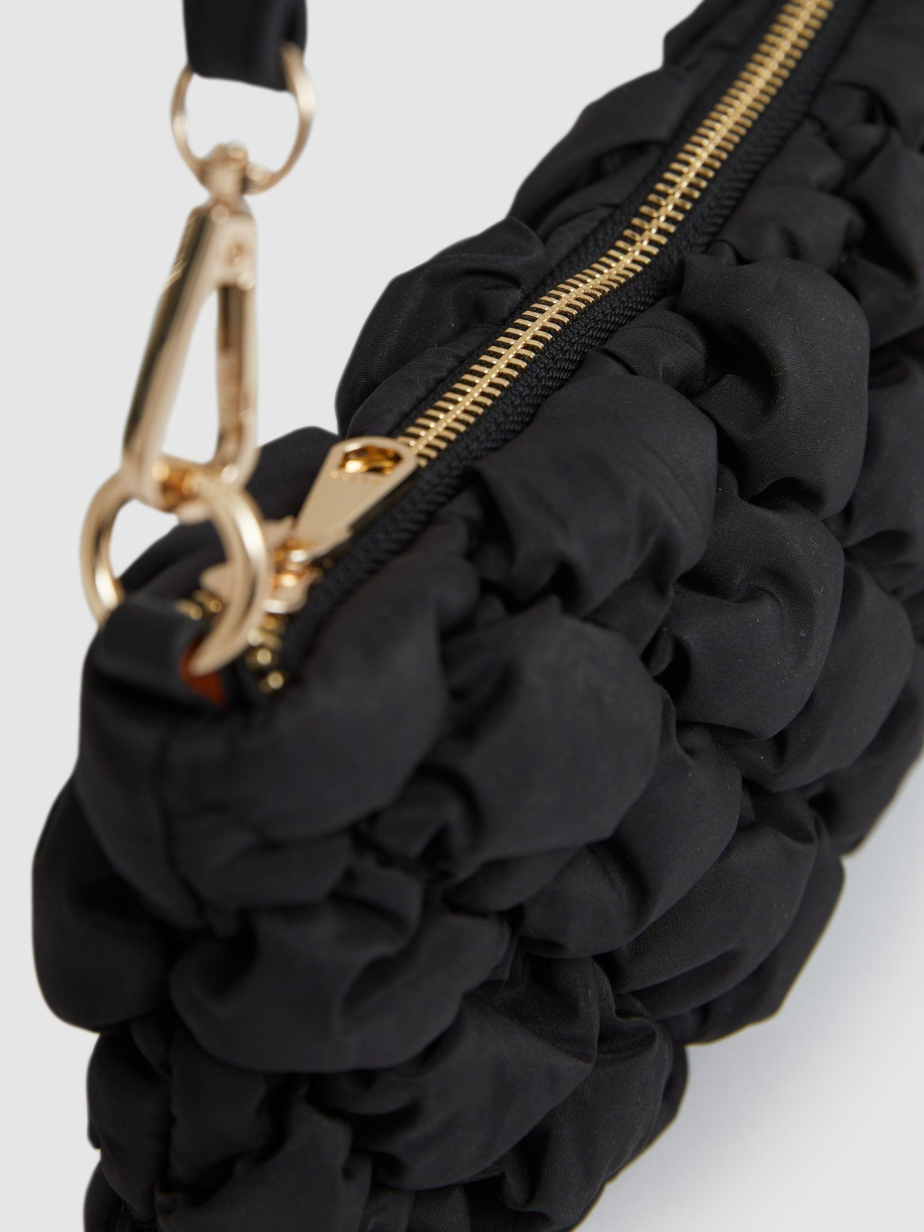 Quilted Shoulder Bag in Black Product Image