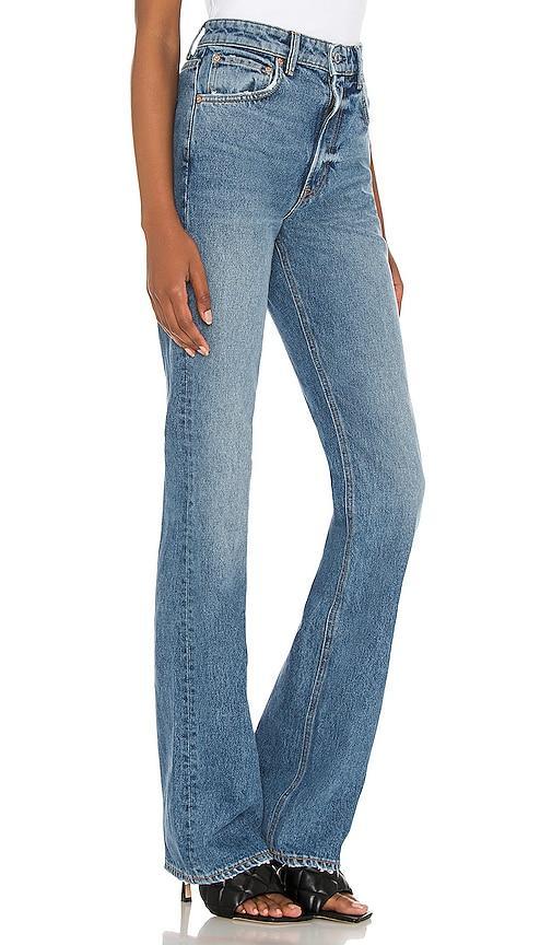 GRLFRND Melanie High Rise Boot Cut in Denim-Medium Product Image