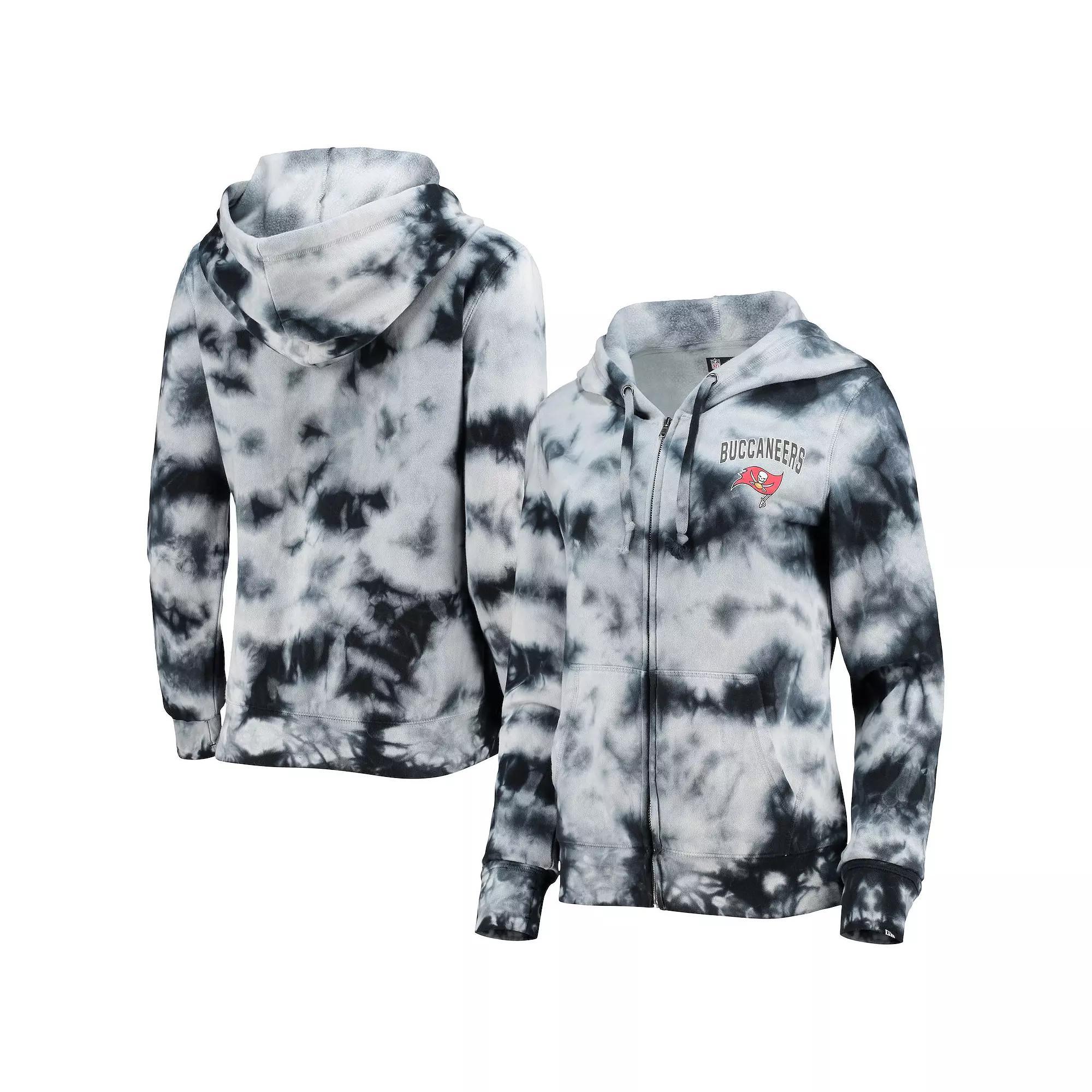 Womens New Era Tampa Bay Buccaneers Tie-Dye Fleece Full-Zip Hoodie Product Image