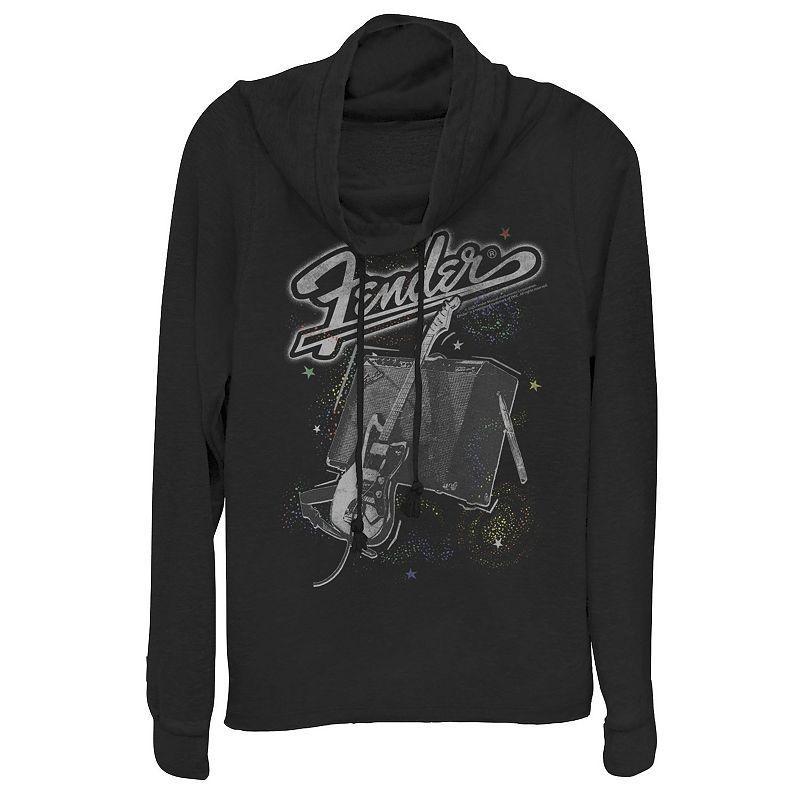 Juniors Fender In Space Cowlneck Graphic Lightweight Long Sleeve, Girls Product Image