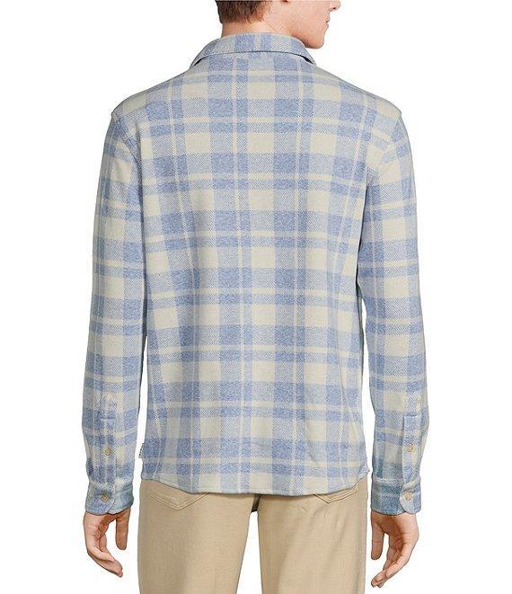 Rowm The Keeper Long Sleeve Plaid Button Down Knit Shirt Product Image