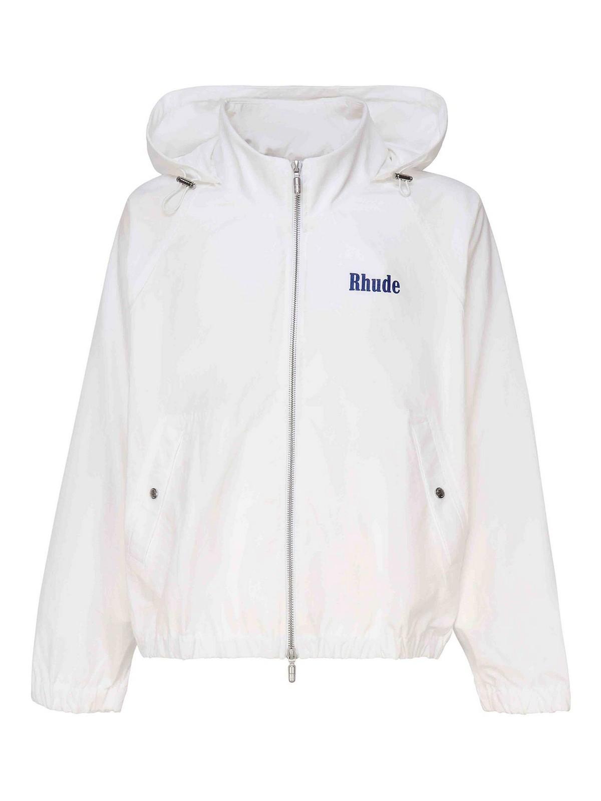 RHUDE Down Jacket In Fabric In White Product Image