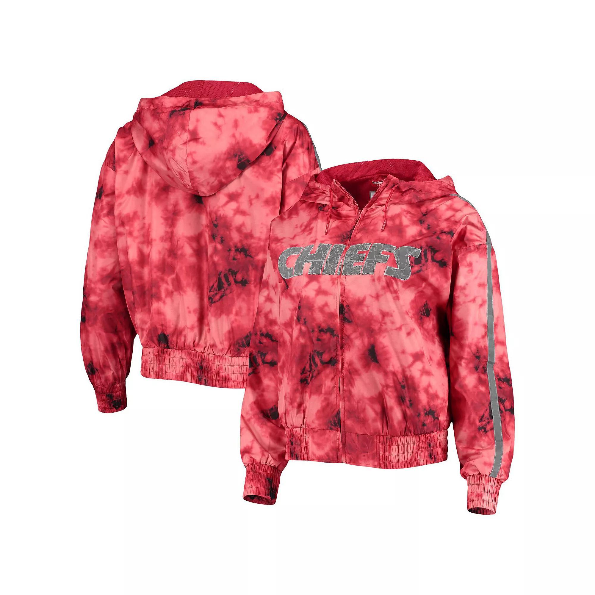 Women's Mitchell & Ness Red Kansas City Chiefs Galaxy Full-Zip Windbreaker Hoodie Jacket, Size: XS Product Image