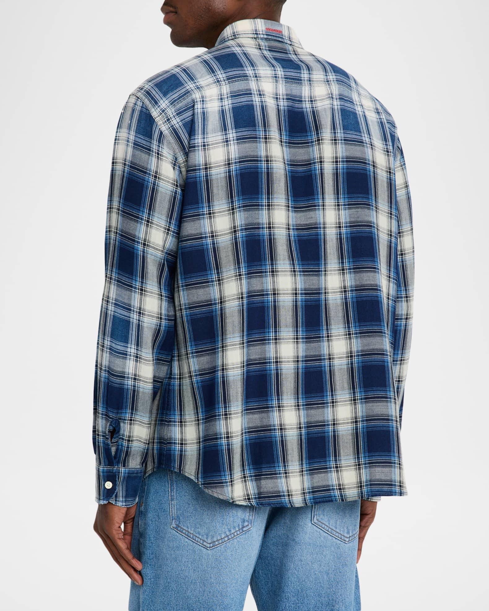 Men's Sparking Vintage Check Button-Down Shirt Product Image