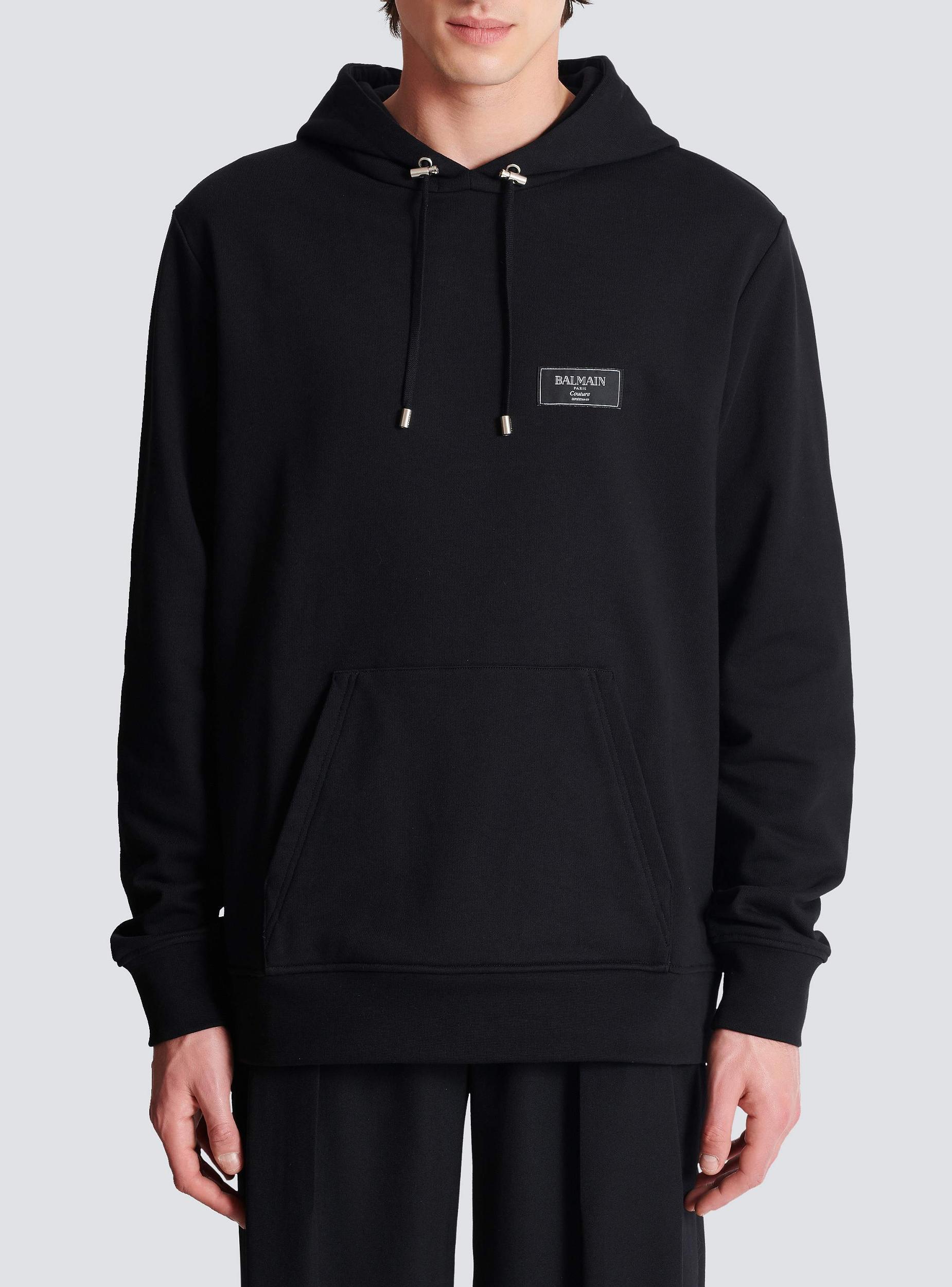 Hoodie with Balmain Couture label Product Image