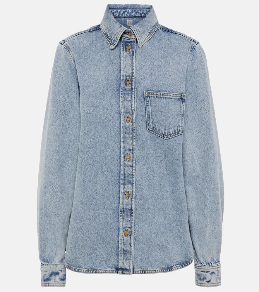 TOTÊME Organic Denim Shirt In Blue Product Image