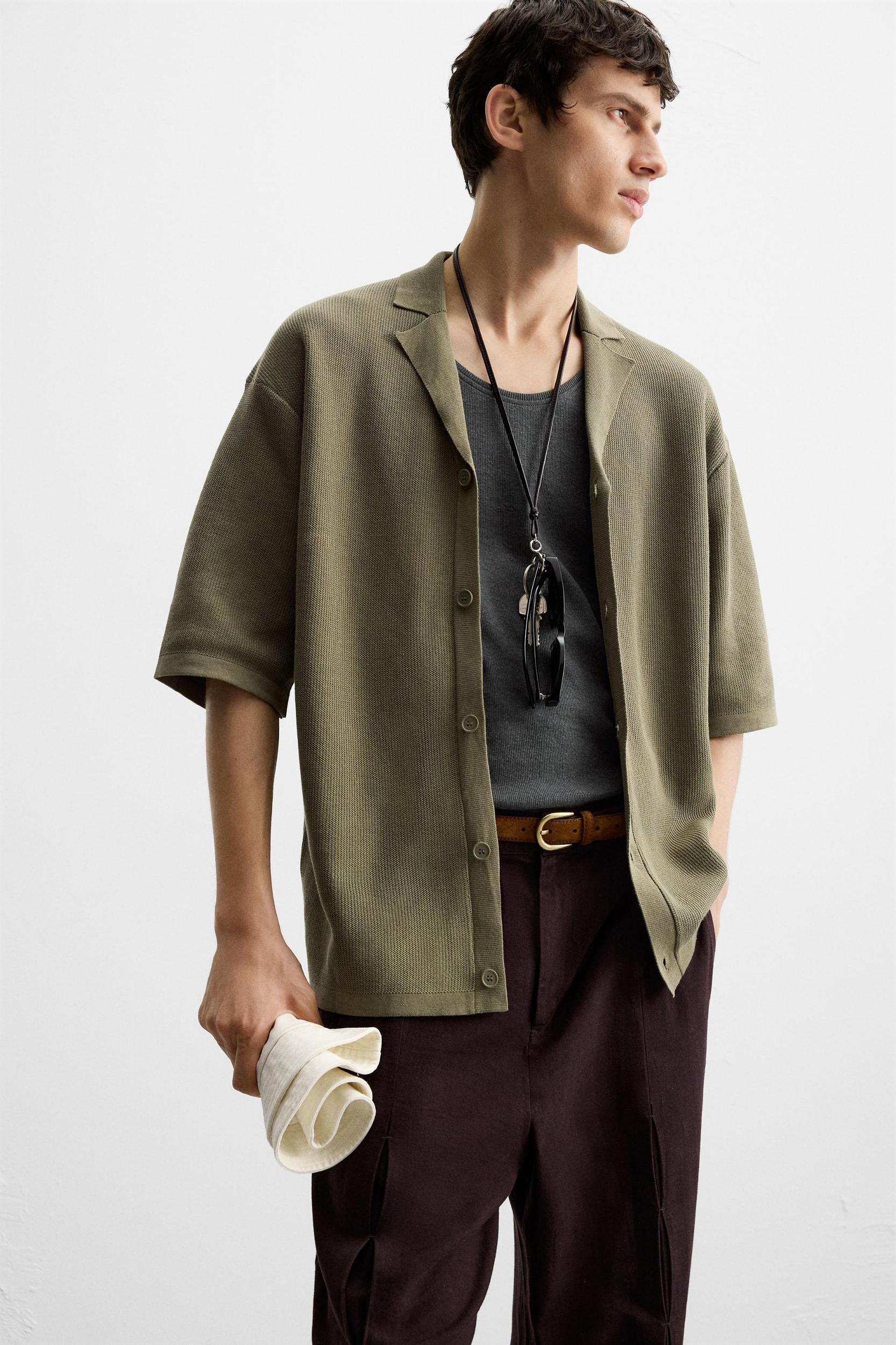 TEXTURED KNIT SHIRT Product Image