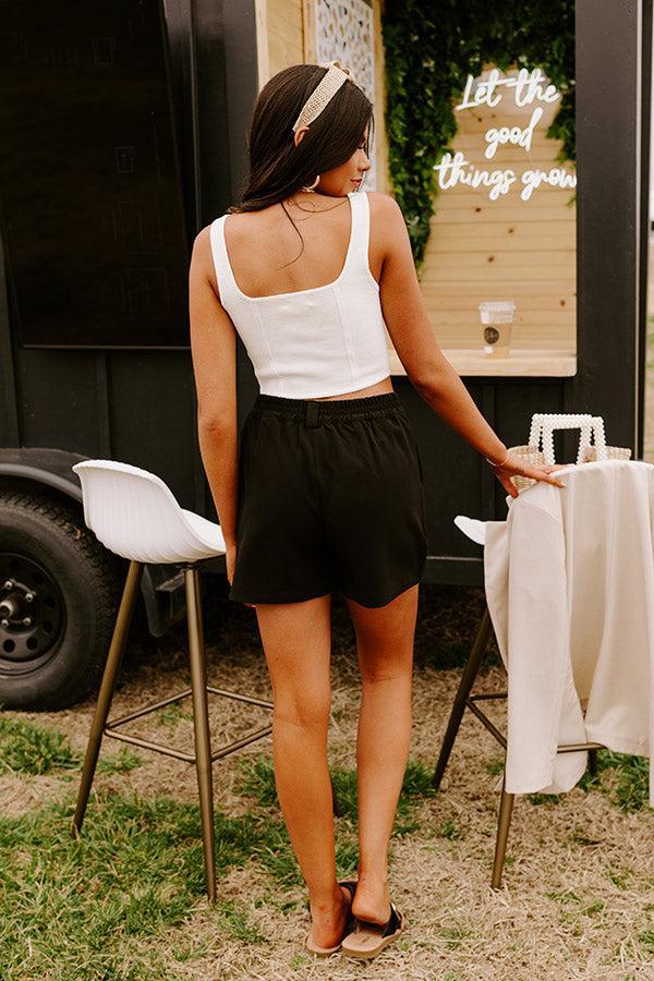 The Benett High Waist Shorts In Black Product Image