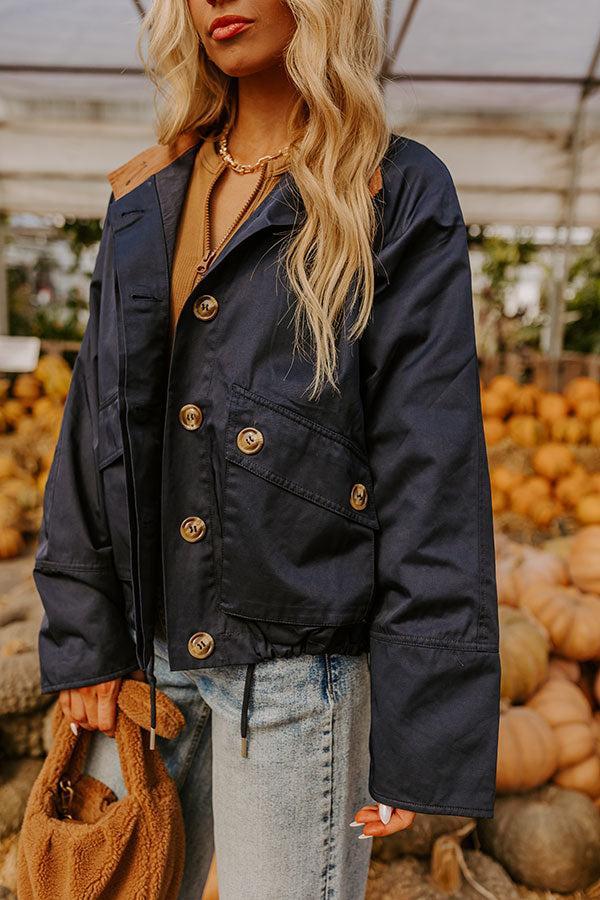 Crisp Mornings Cargo Jacket in Navy Product Image