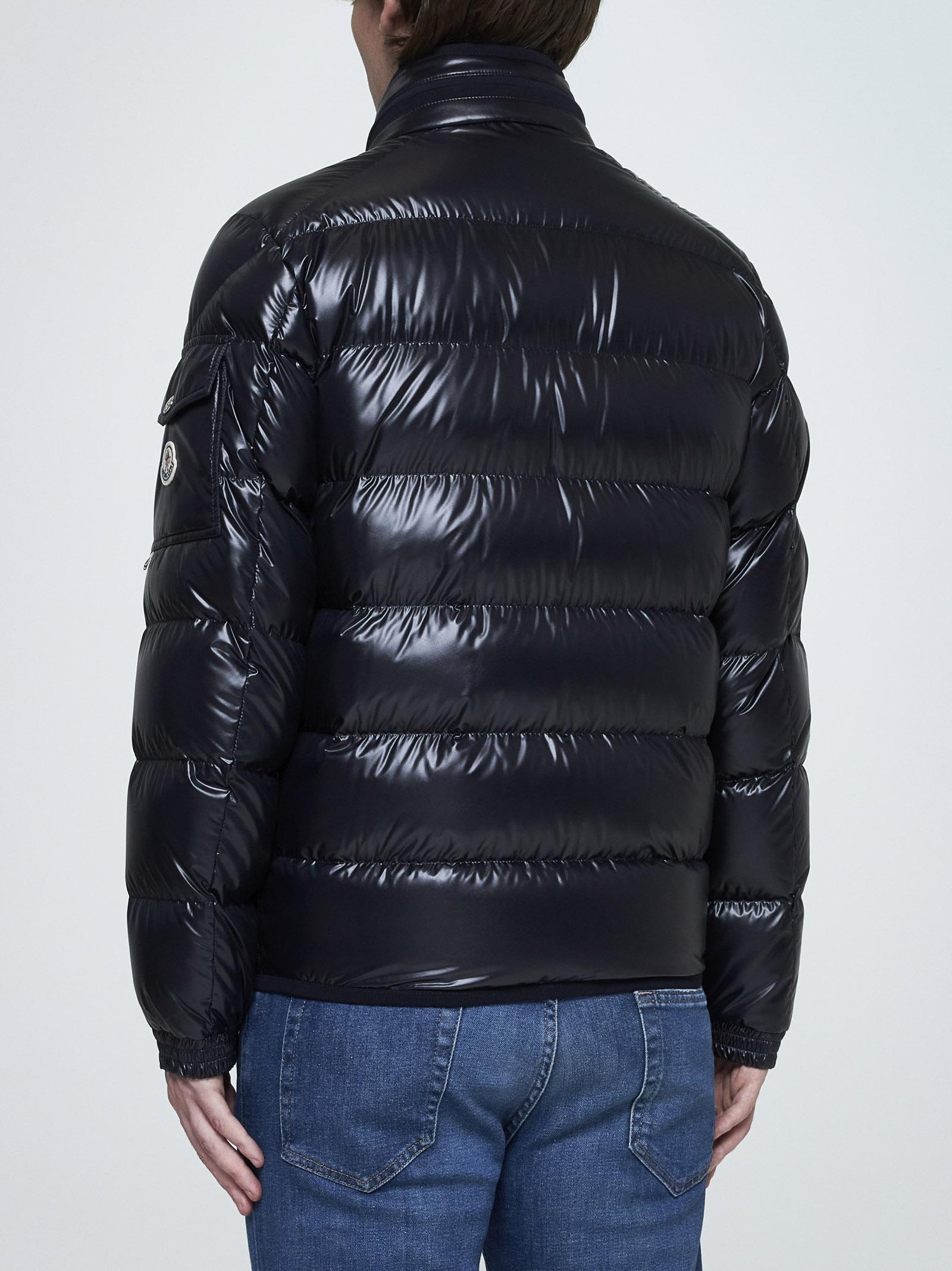 Gourette Quilted Nylon Down Jacket In Navy Product Image