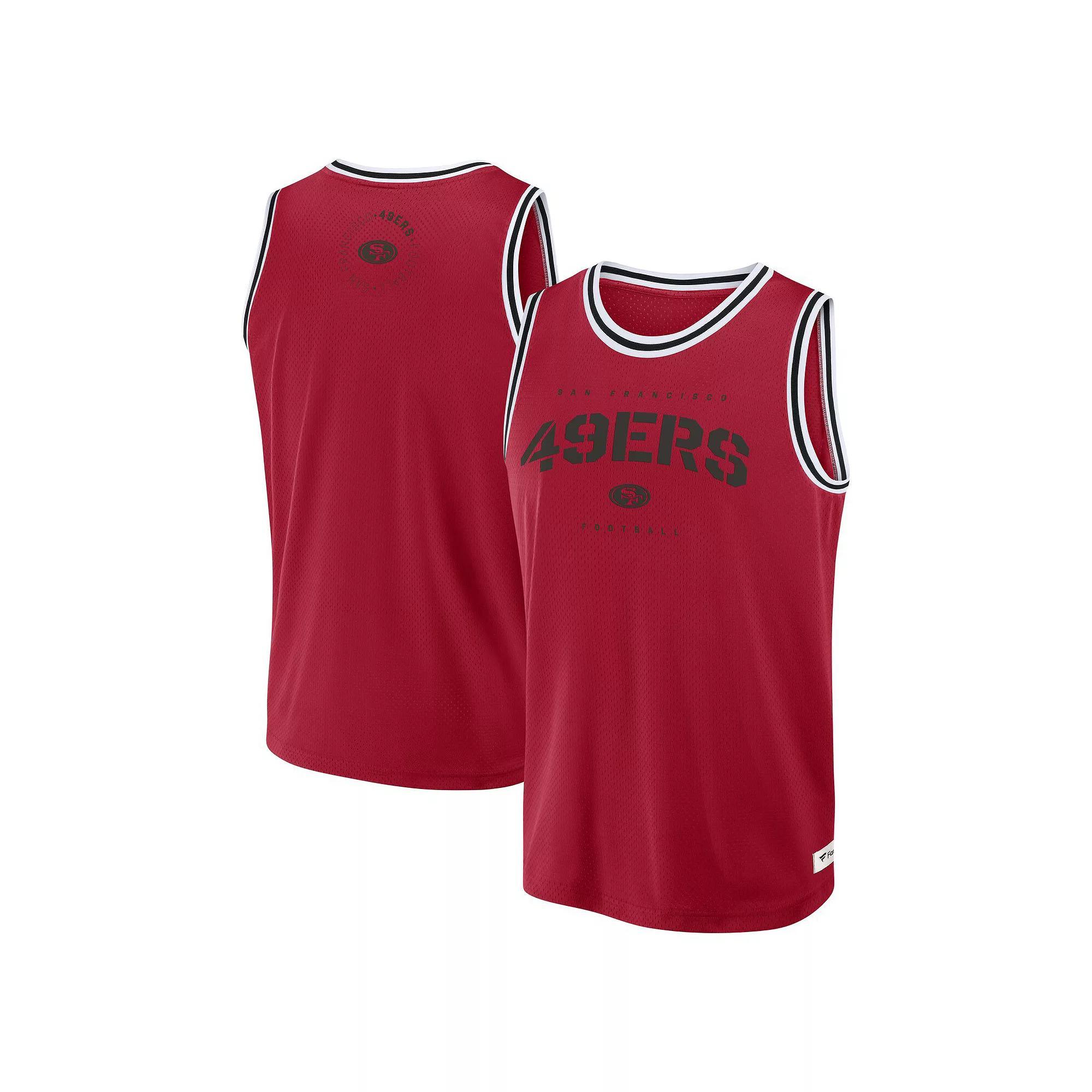 Men's Fanatics Scarlet San Francisco 49ers Elements Future Ground Jersey Tank Top,  Product Image