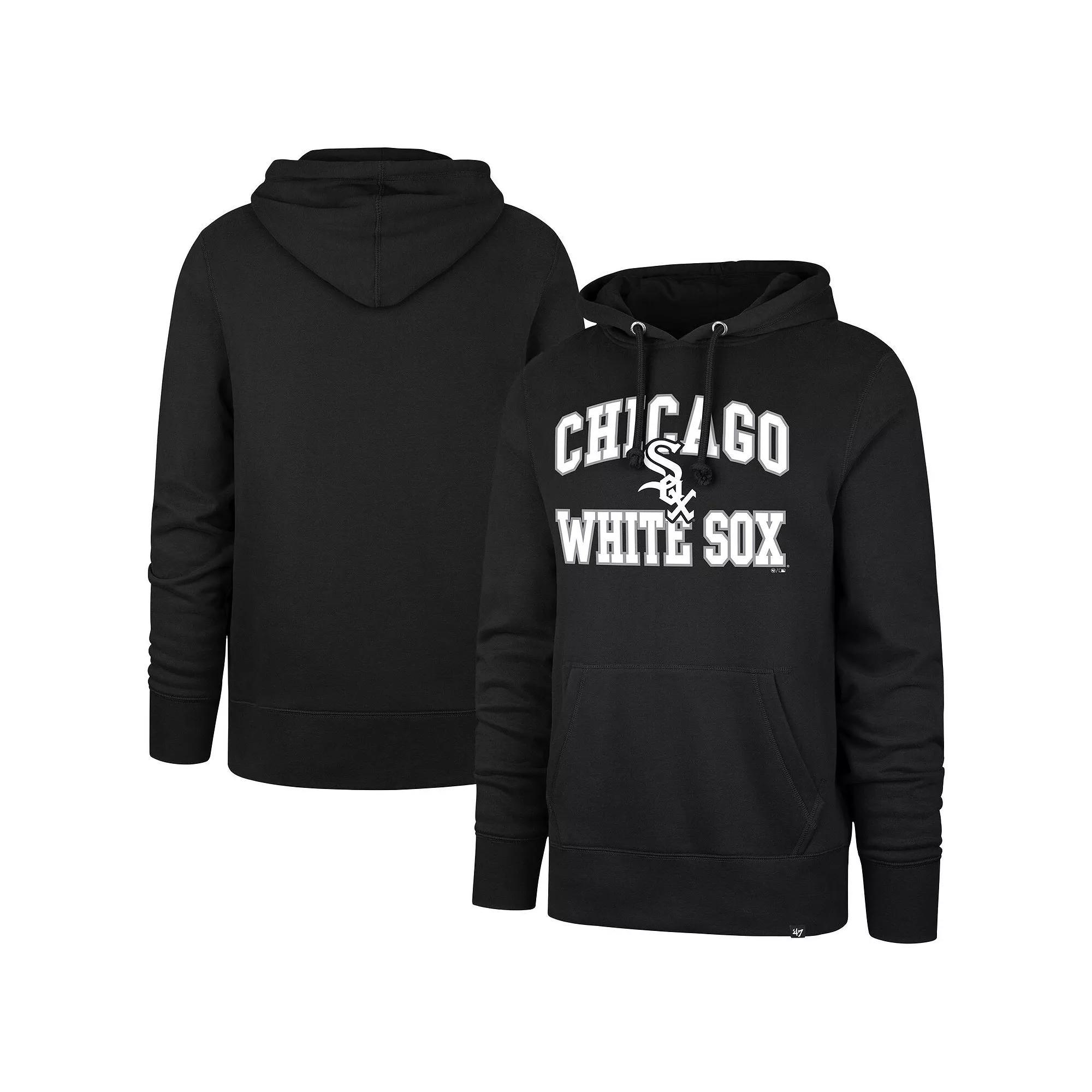 Men's '47 Black Chicago White Sox Velocity Headline Pullover Hoodie,  Product Image