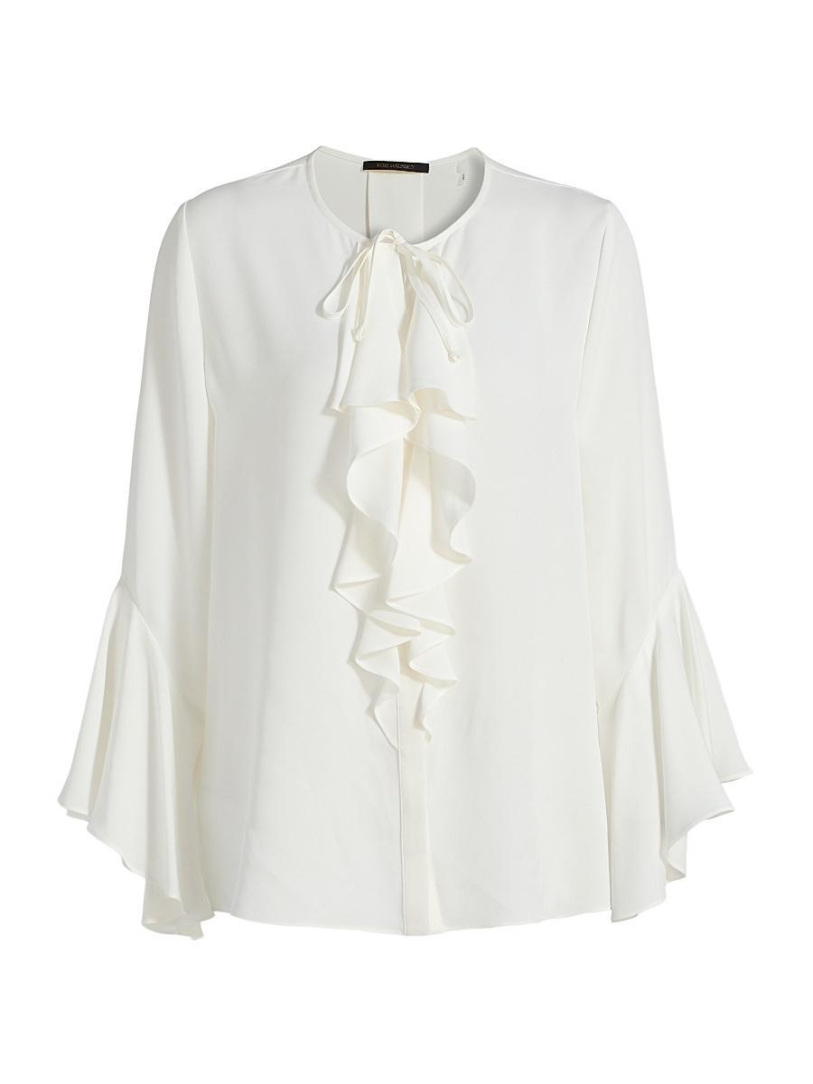 Womens Turner Silk Ruffle Blouse Product Image