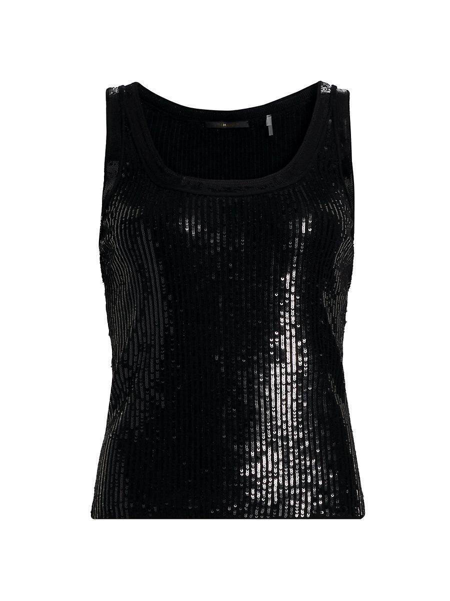 Womens Isla Sequined Wool Crop Tank Product Image