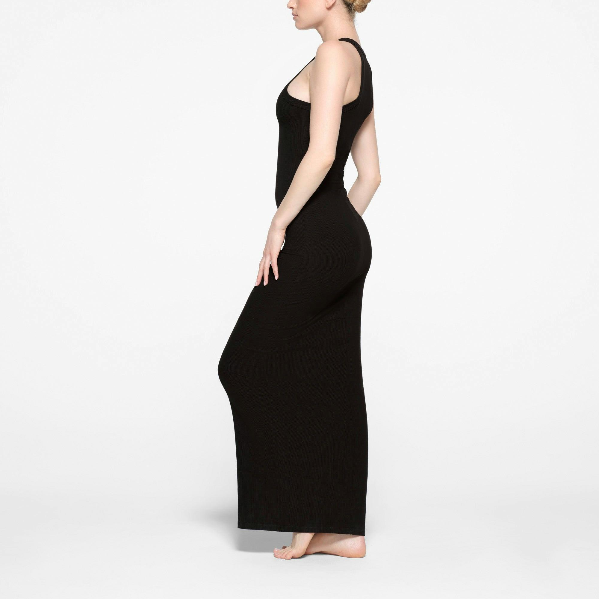 SOFT LOUNGE LONG TANK DRESS | ONYX Product Image