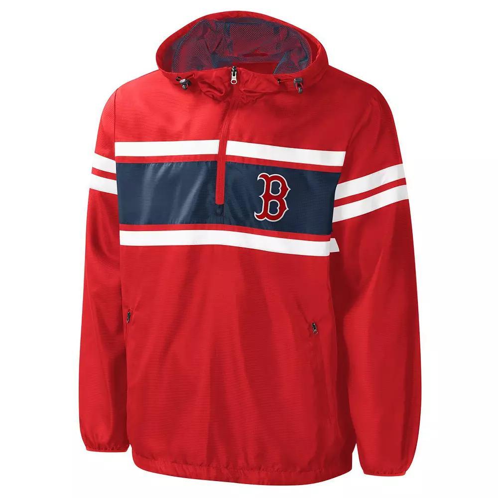 Men's G-III Sports by Carl Banks Red Boston Red Sox Game Score Half-Zip Windbreaker,  Product Image