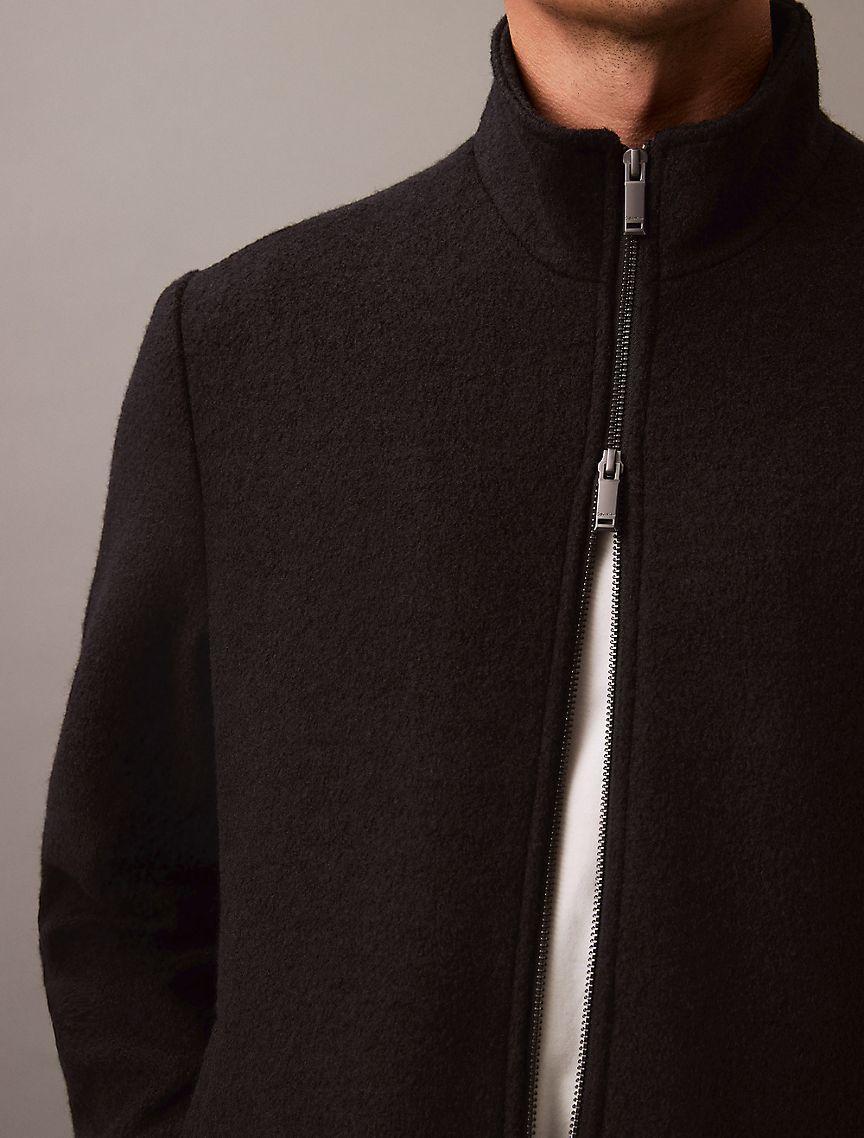 Wool Blend Classic Zip Shirt Jacket Product Image