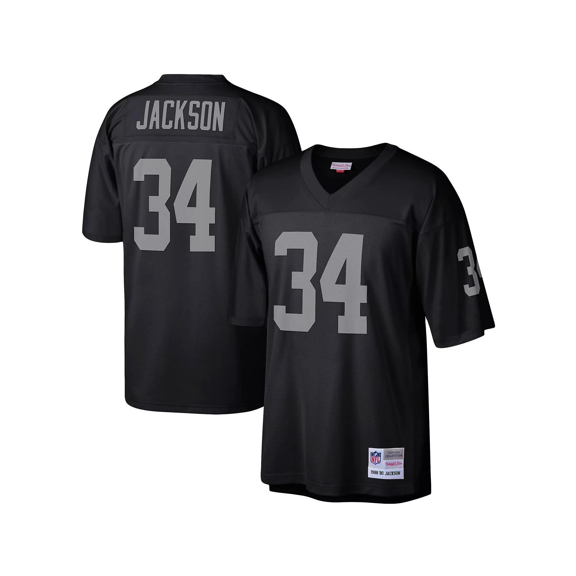 Men's Mitchell & Ness Bo Jackson Black Las Vegas Raiders Legacy Replica Jersey, Size: 4XL, Lvr Black Product Image