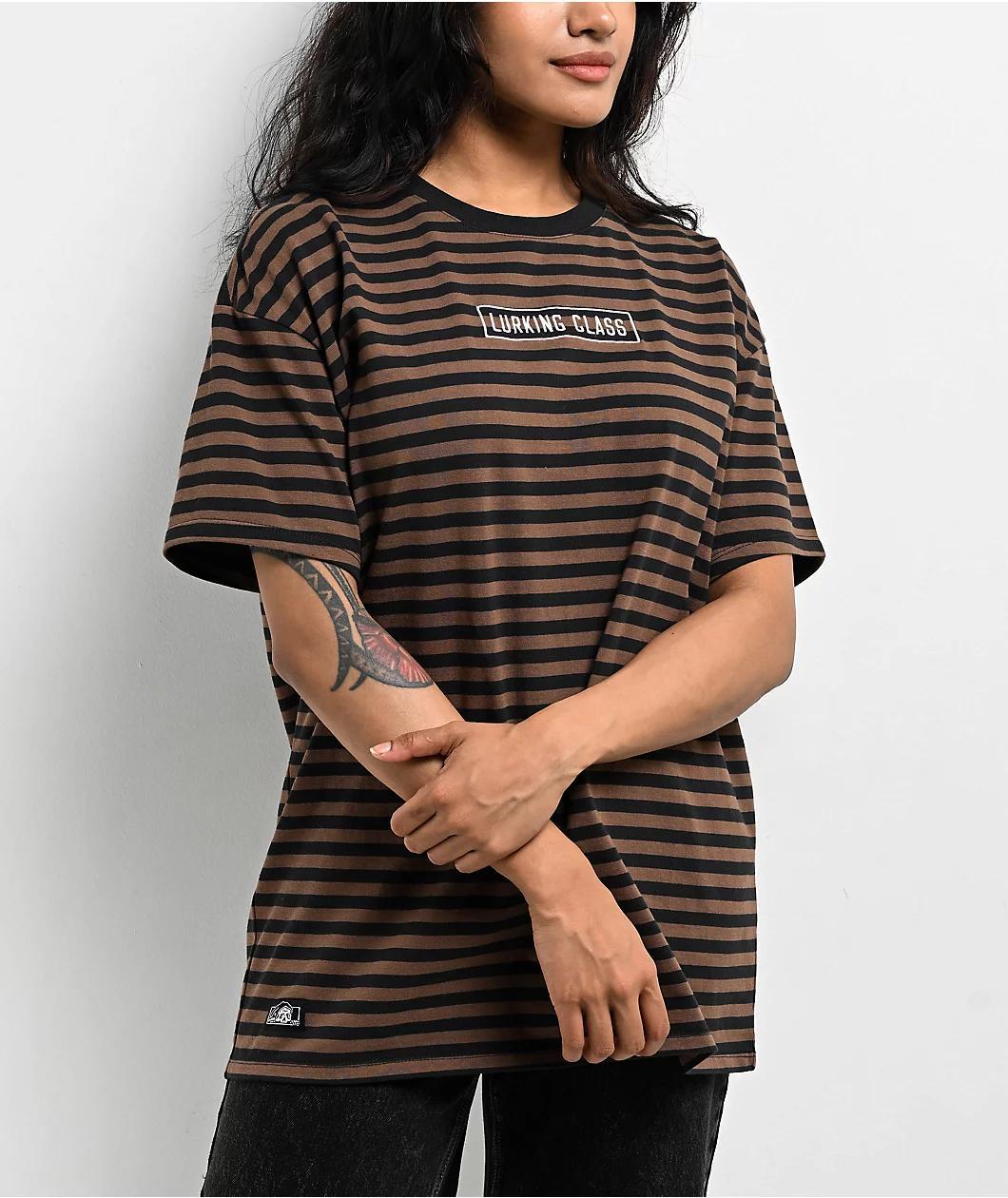 Lurking Class by Sketchy Tank Stay Sharp Brown & Black T-Shirt Product Image