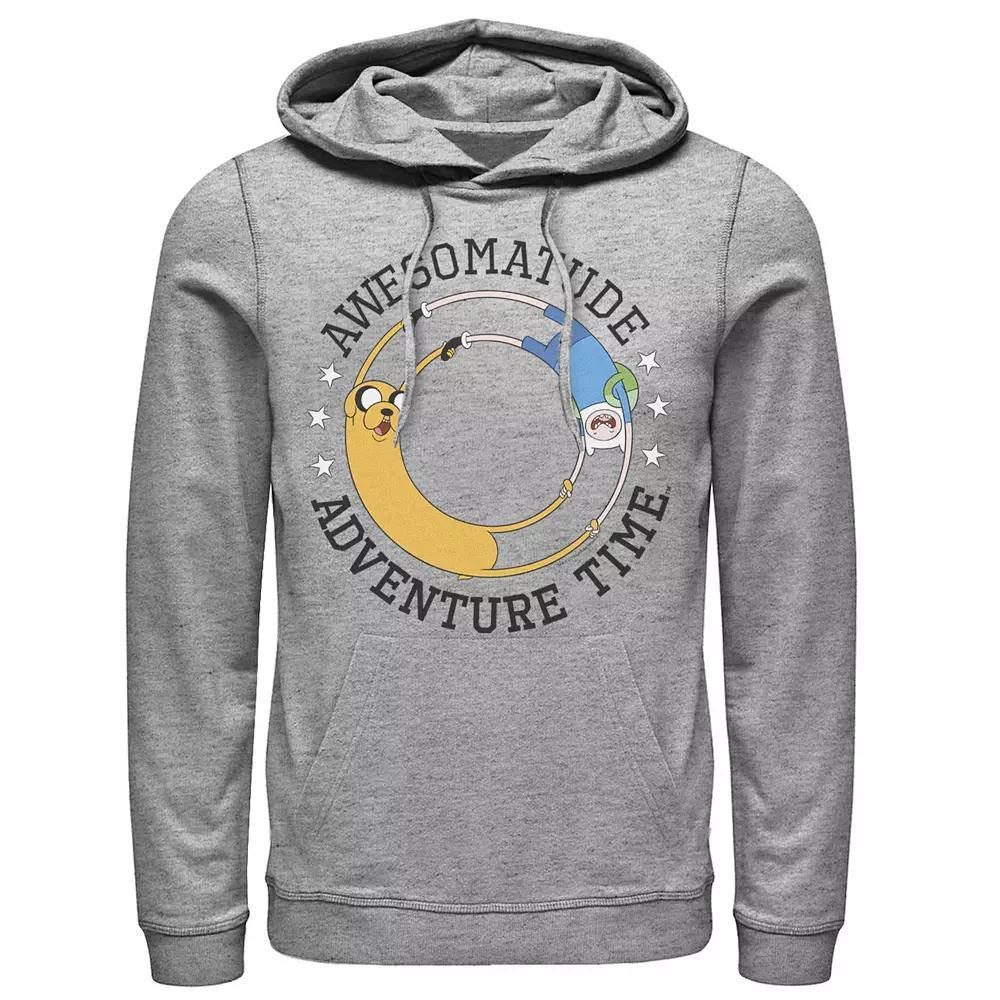 Men's Cartoon Network Adventure Time Jake The Dog Land Of Ooo Hoodie, Size: Small, Athletic Grey Product Image