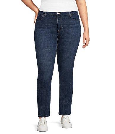 Levis 414 Plus Size Classic Mid Rise Straight Leg Stretch Denim Jeans Product Image