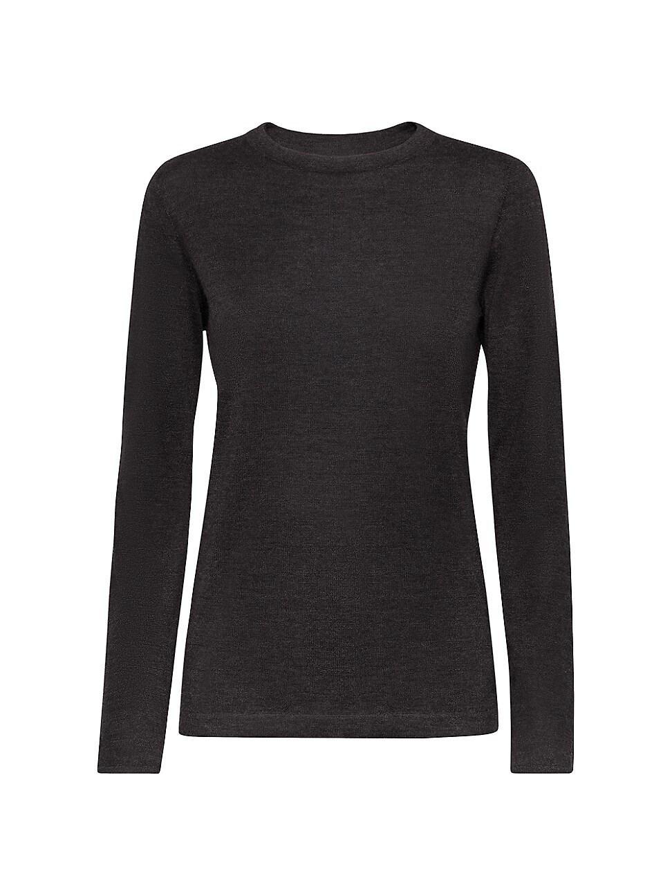 Womens Cashmere and Silk Lightweight Sweater Product Image