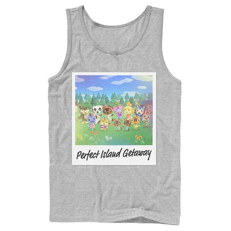 Men's Animal Crossing: New Horizons Perfect Island Getaway Tank Top, Size: Large, Athletic Grey Product Image