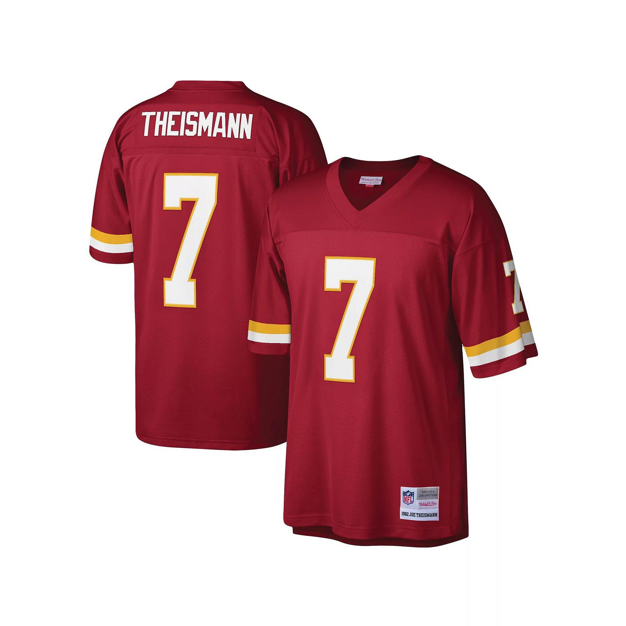 Men's Mitchell & Ness Joe Theismann Burgundy Washington Football Team Legacy Replica Jersey,  Product Image