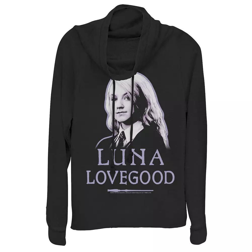 Juniors' Harry Potter Luna Lovegood Graphic Cowlneck Graphic Lightweight Long Sleeve, Girl's,  Product Image