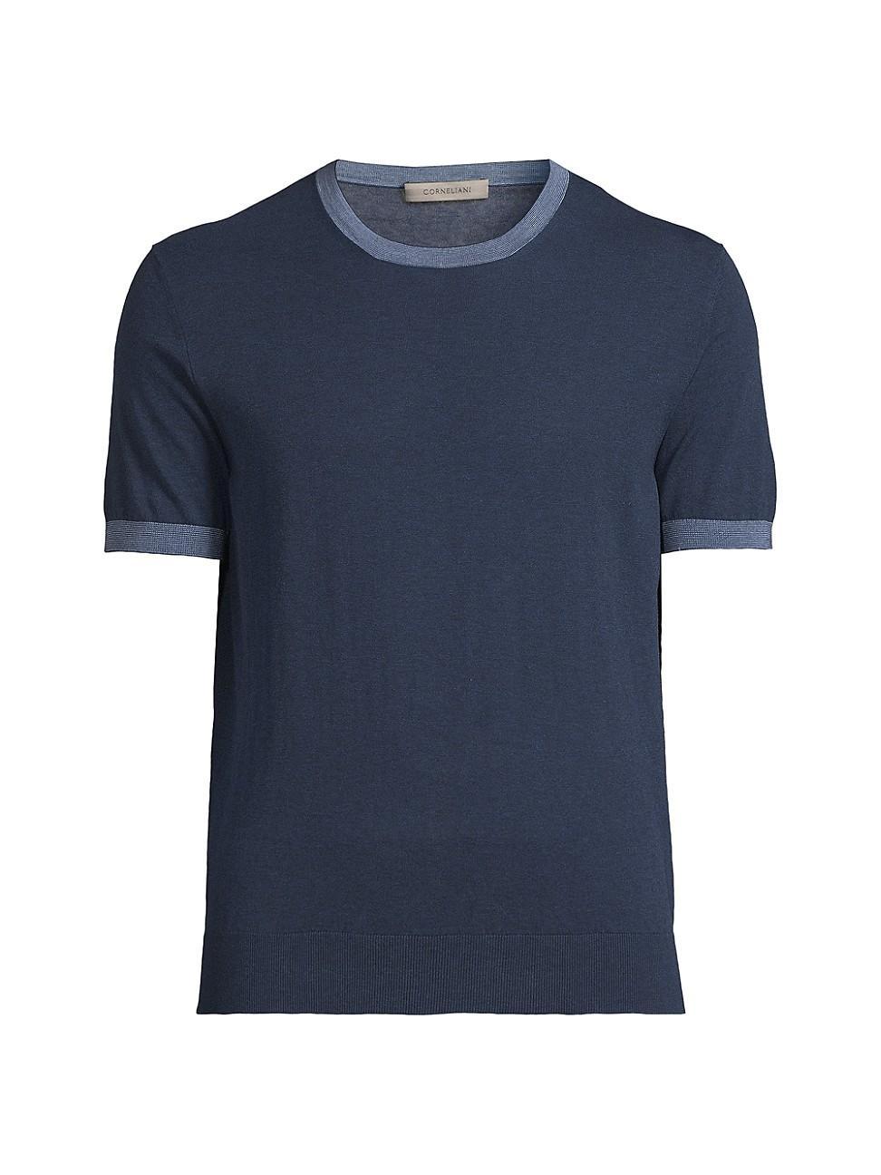 Mens Cotton-Silk Crewneck T-Shirt Product Image