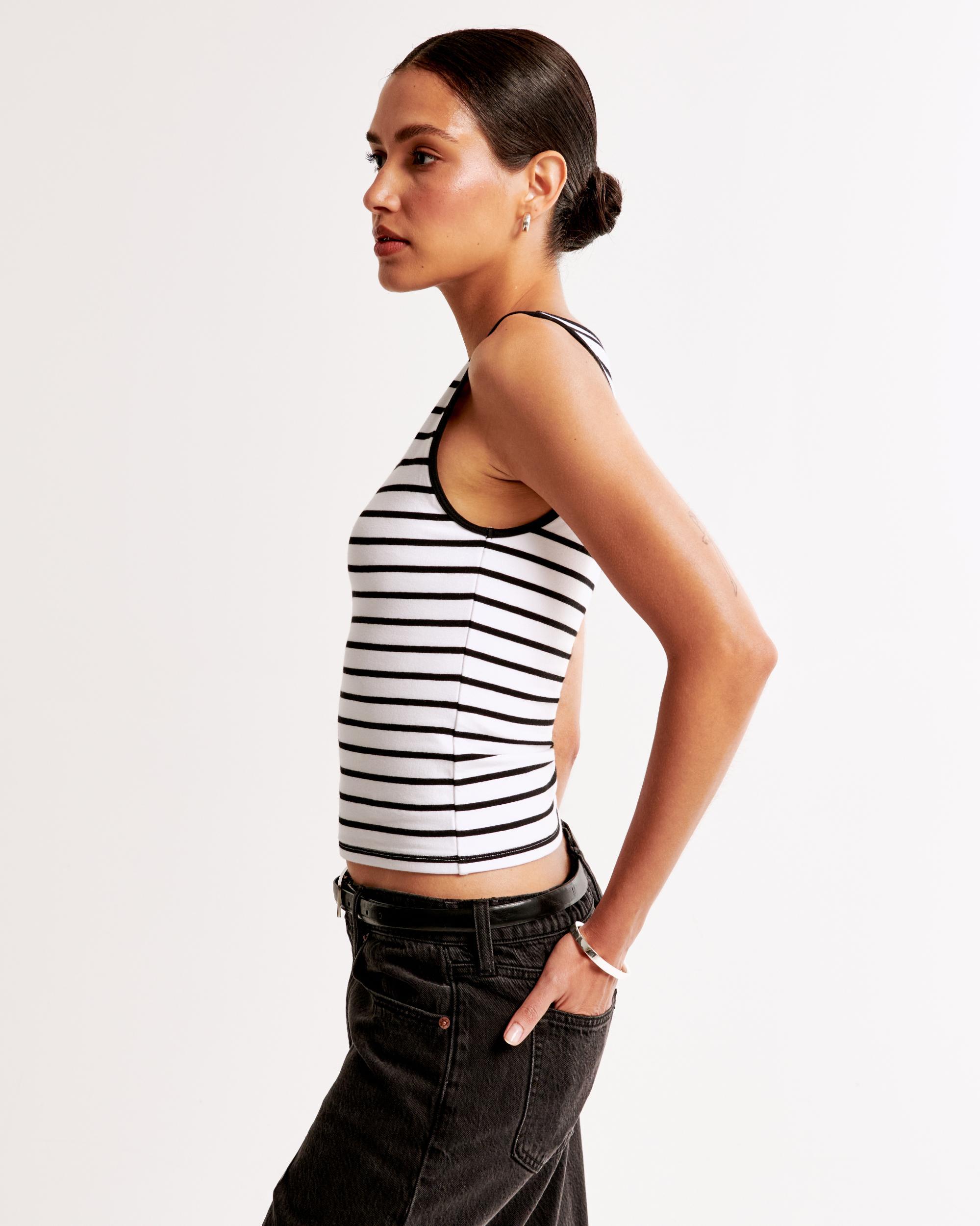 Cotton-Blend Seamless Fabric Boatneck Top Product Image