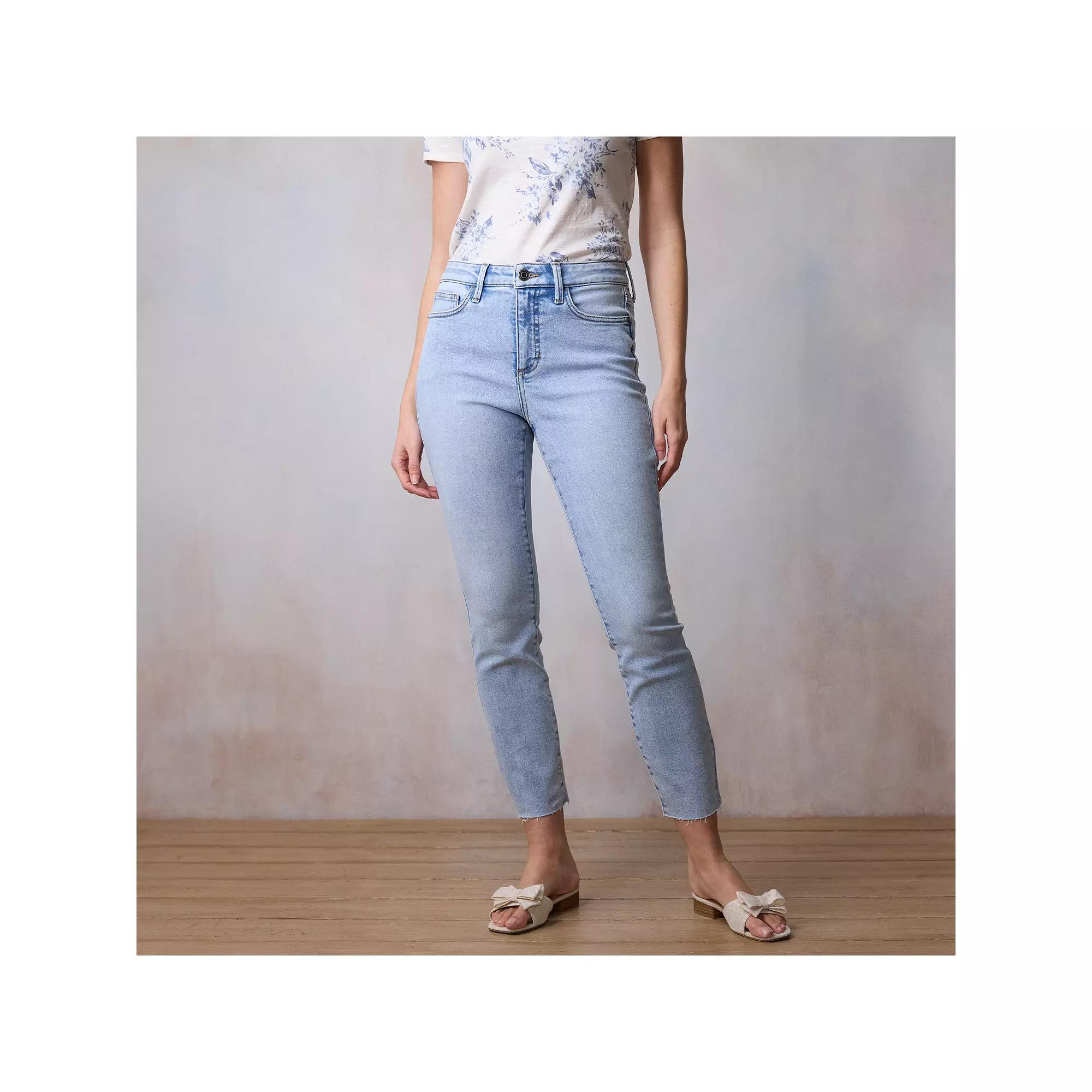 Women's LC Lauren Conrad High Rise 5 Pocket Skinny Jeans, Size: 18, Superlight Blue Product Image