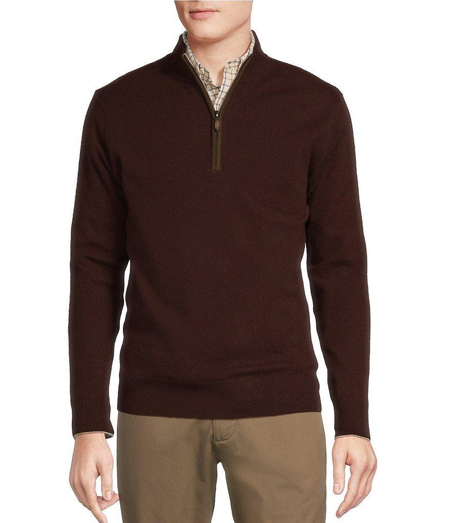 Cremieux Blue Label Luxury Cashmere Quarter-Zip Sweater Product Image