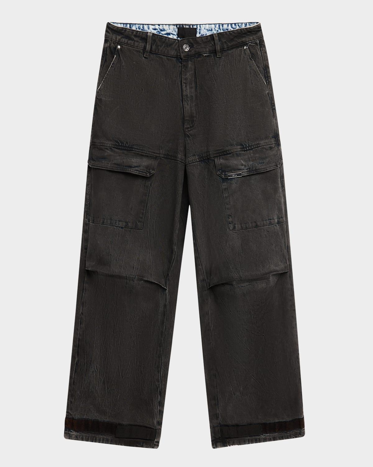 Mens Wylie Wide-Leg Cargo Jeans Product Image