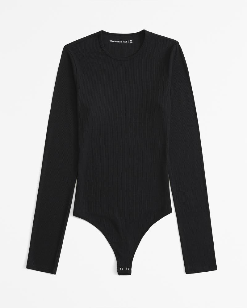 Long-Sleeve Featherweight Rib Crew Bodysuit Product Image