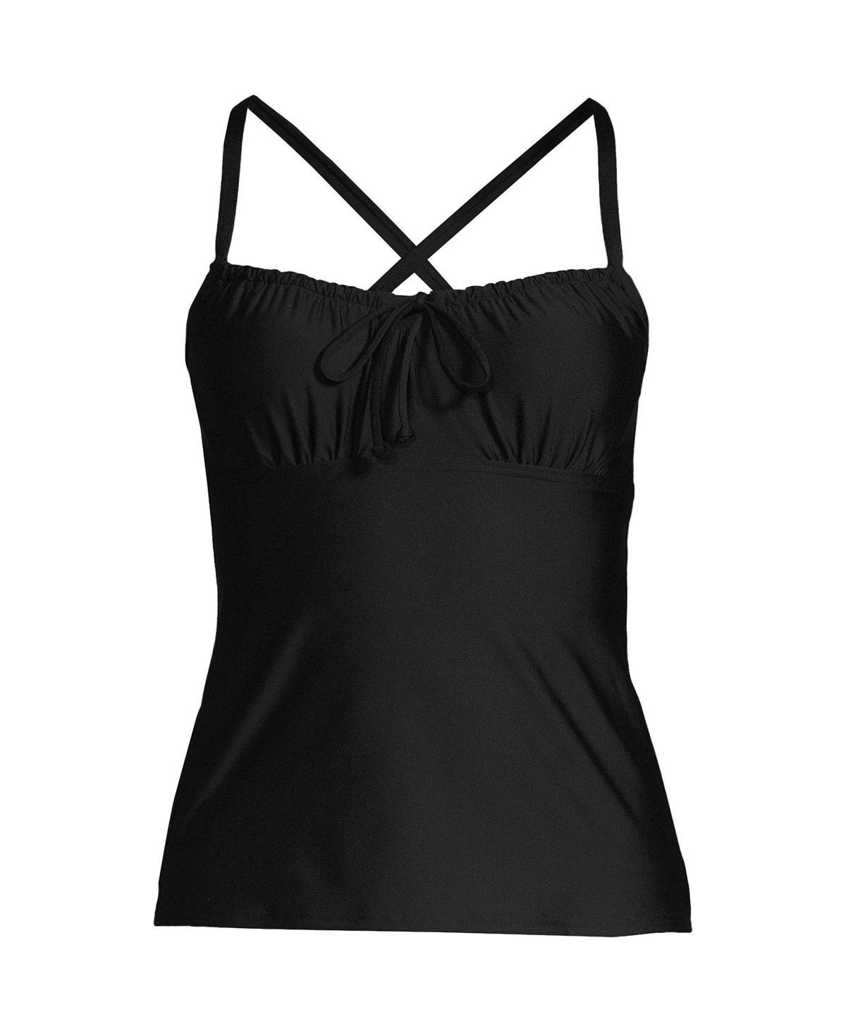 Womens Lands End DD-Cup UPF 50 Tie-Front Underwire Bust Enhancer Tankini Top Product Image