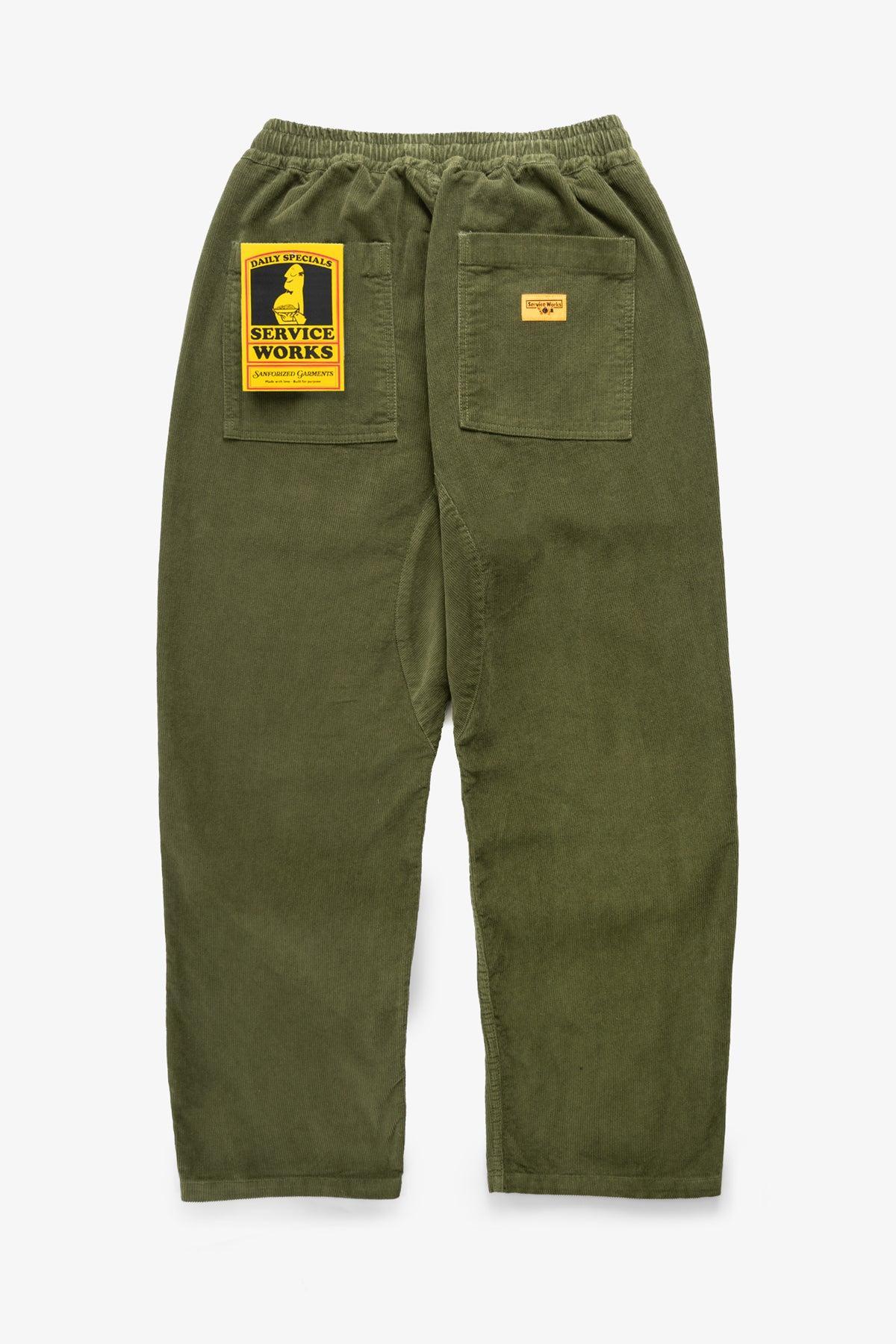 Service Works - Corduroy Chef Pants - Olive Product Image
