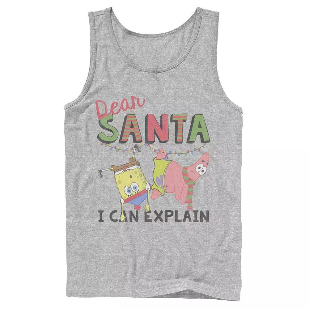 Men's Nickelodeon SpongeBob SquarePants Santa I Can Explain Graphic Tank Top, Size: XL, Blue Product Image