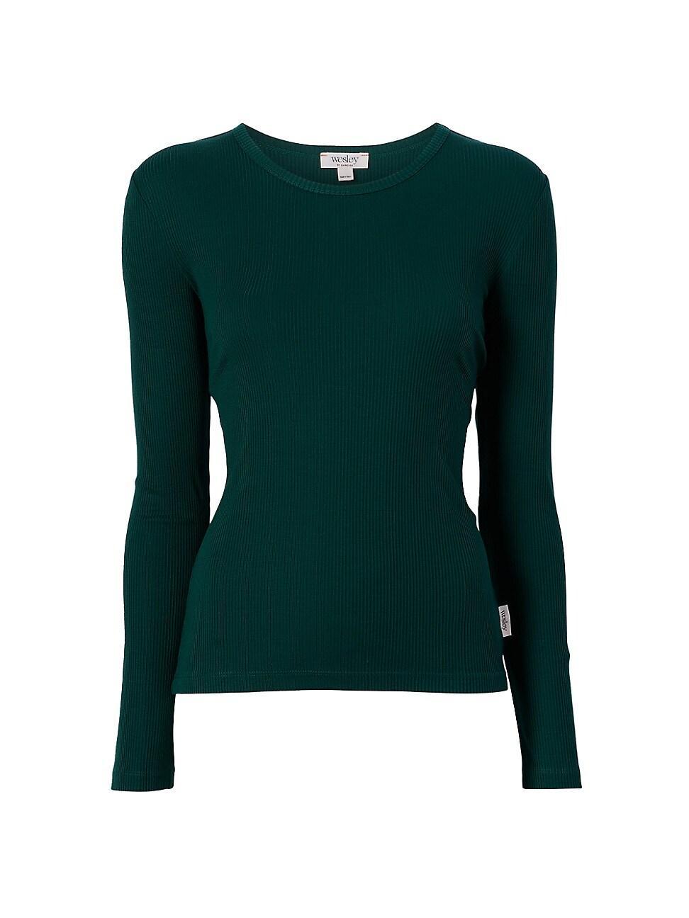 Womens Rivington Rib-Knit Blouse Product Image