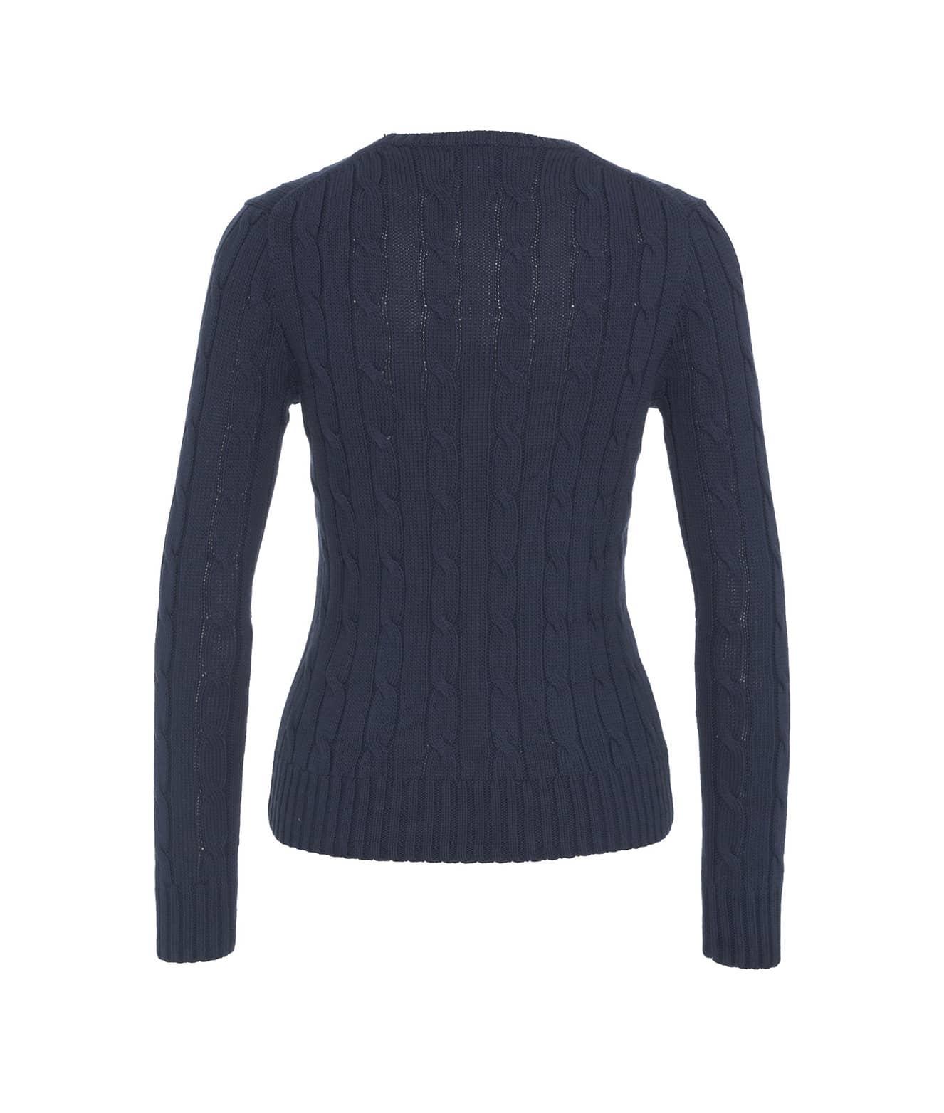 Cable knit sweater with logo embroidery Product Image