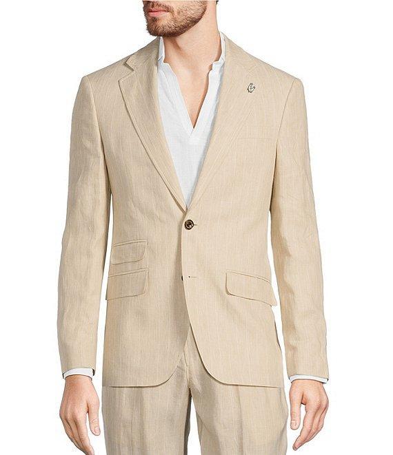 Murano Baird McNutt Linen Slim Fit Stripe Blazer Product Image