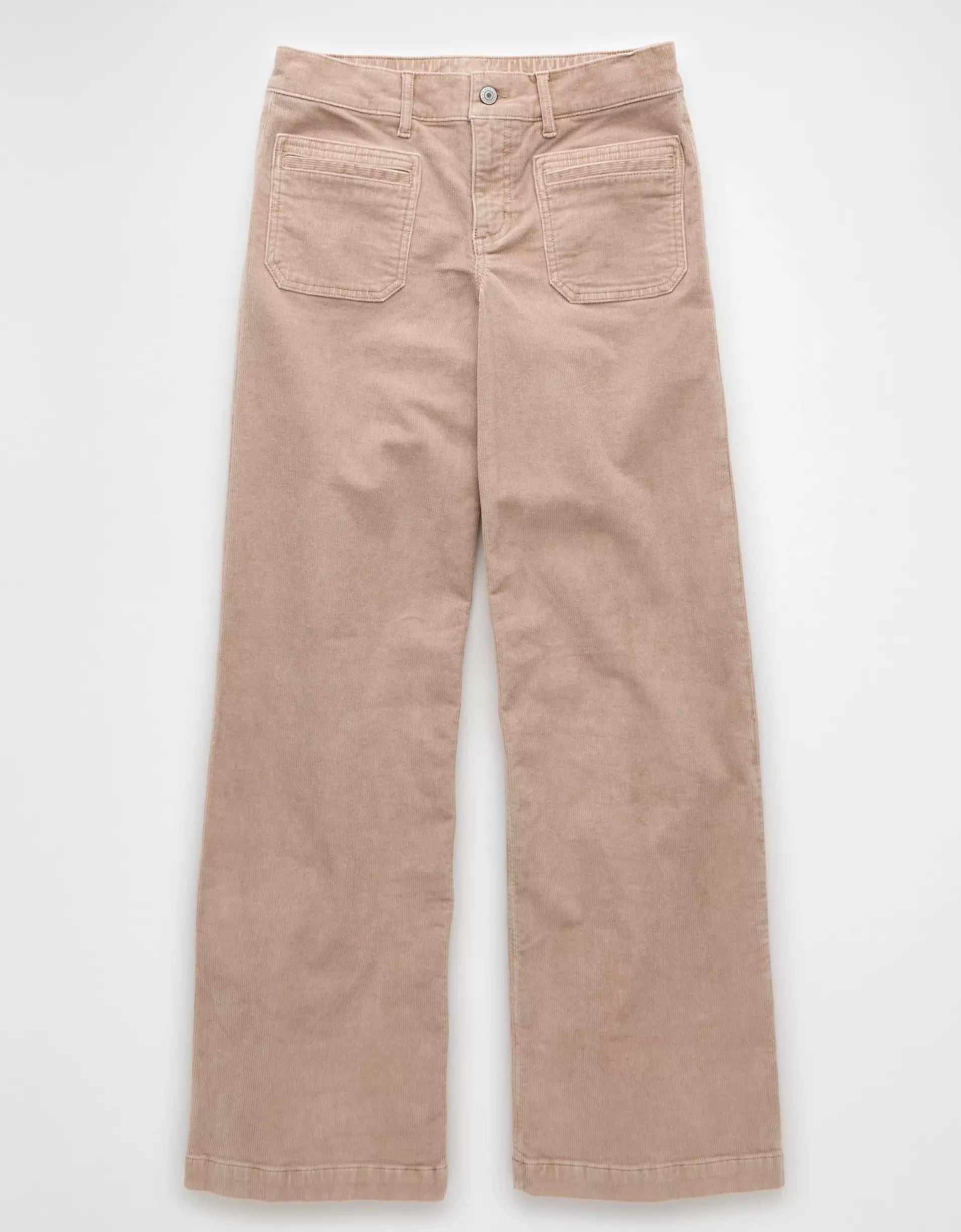 AE Stretch Corduroy Low-Rise Baggy Wide-Leg Pant Product Image