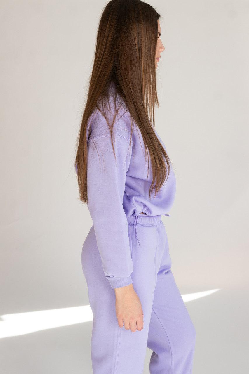 Drawstring Crop Sweatshirt Product Image