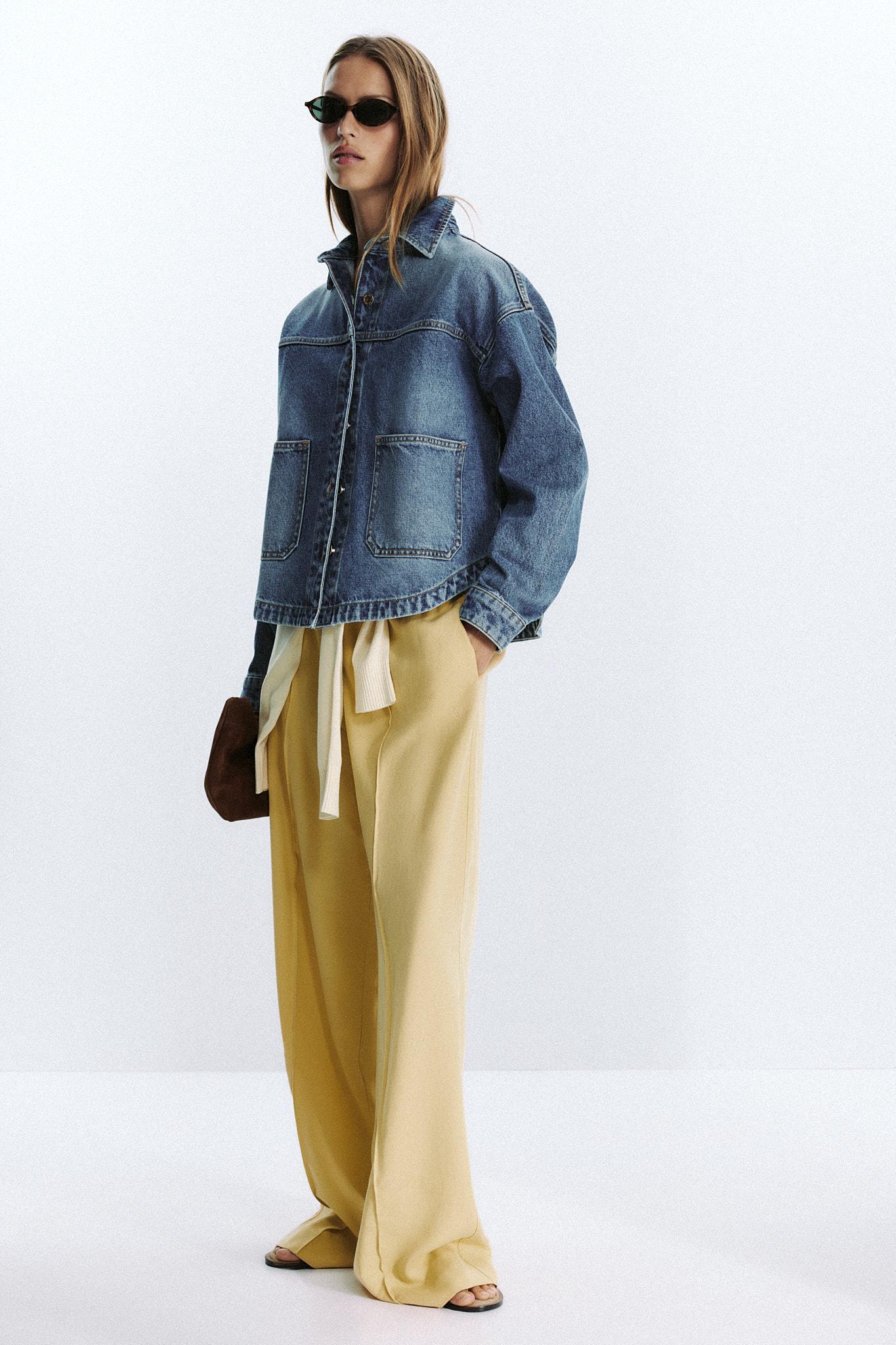 WIDE LEG SEAM PANTS Product Image