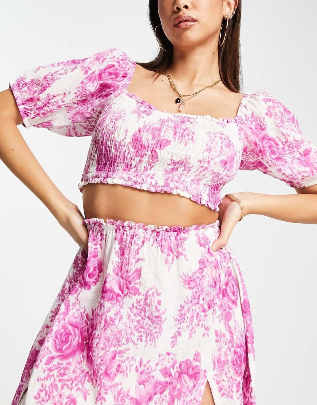 ASOS DESIGN milkmaid beach crop top Product Image