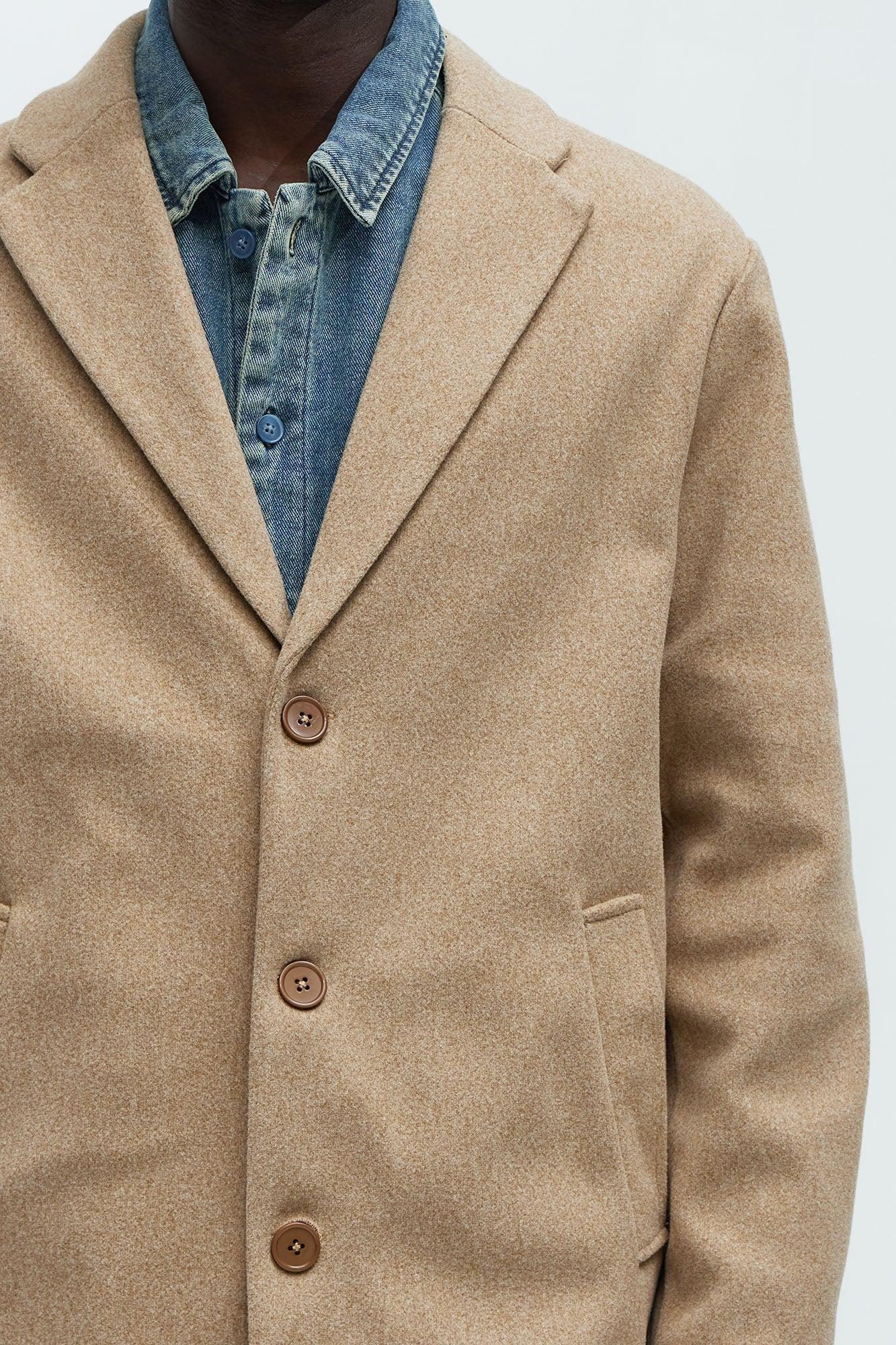 Kazan Wool Like Long Coat - Camel Product Image