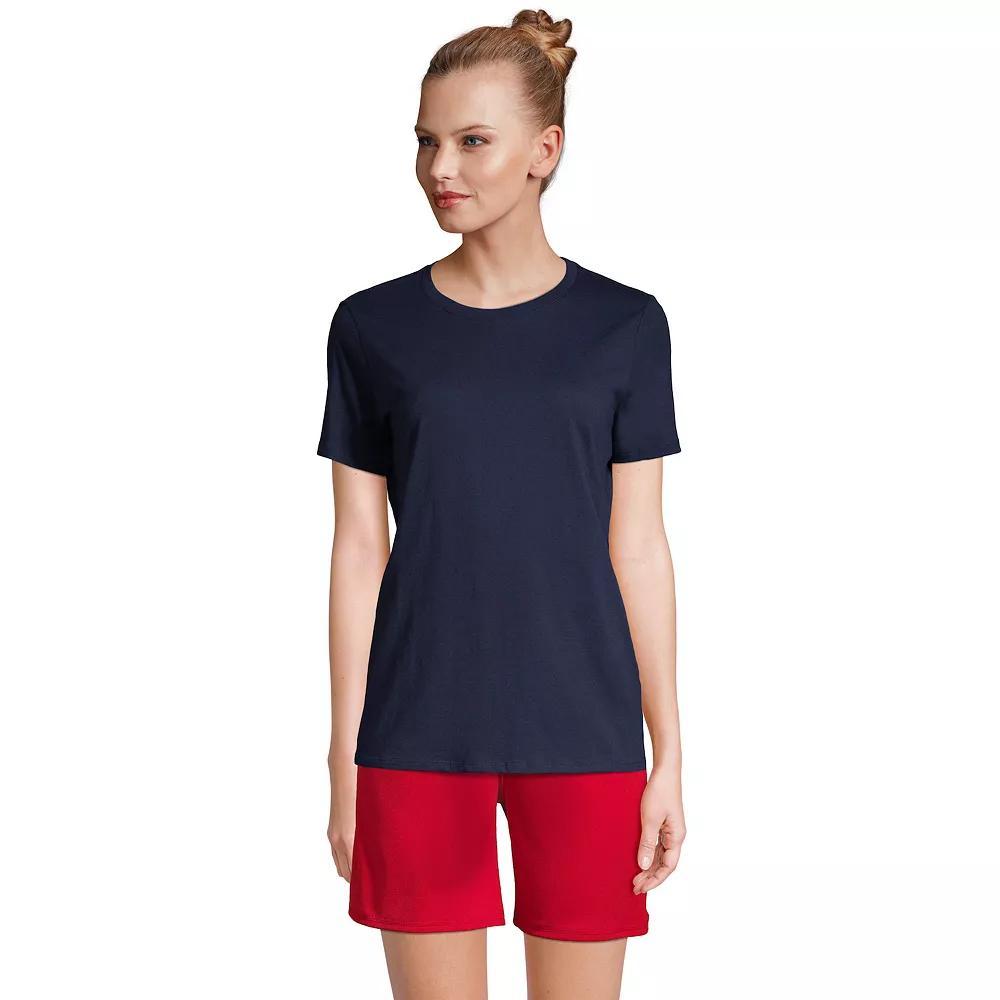 Women's Lands' End Short Sleeve Essential Tee, Size: XL, Classic Blue Product Image