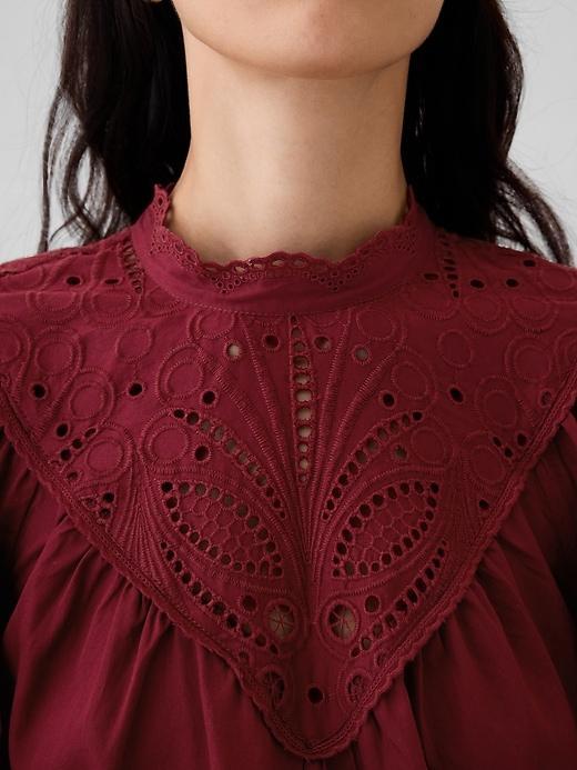 Embroidered Eyelet Top Product Image