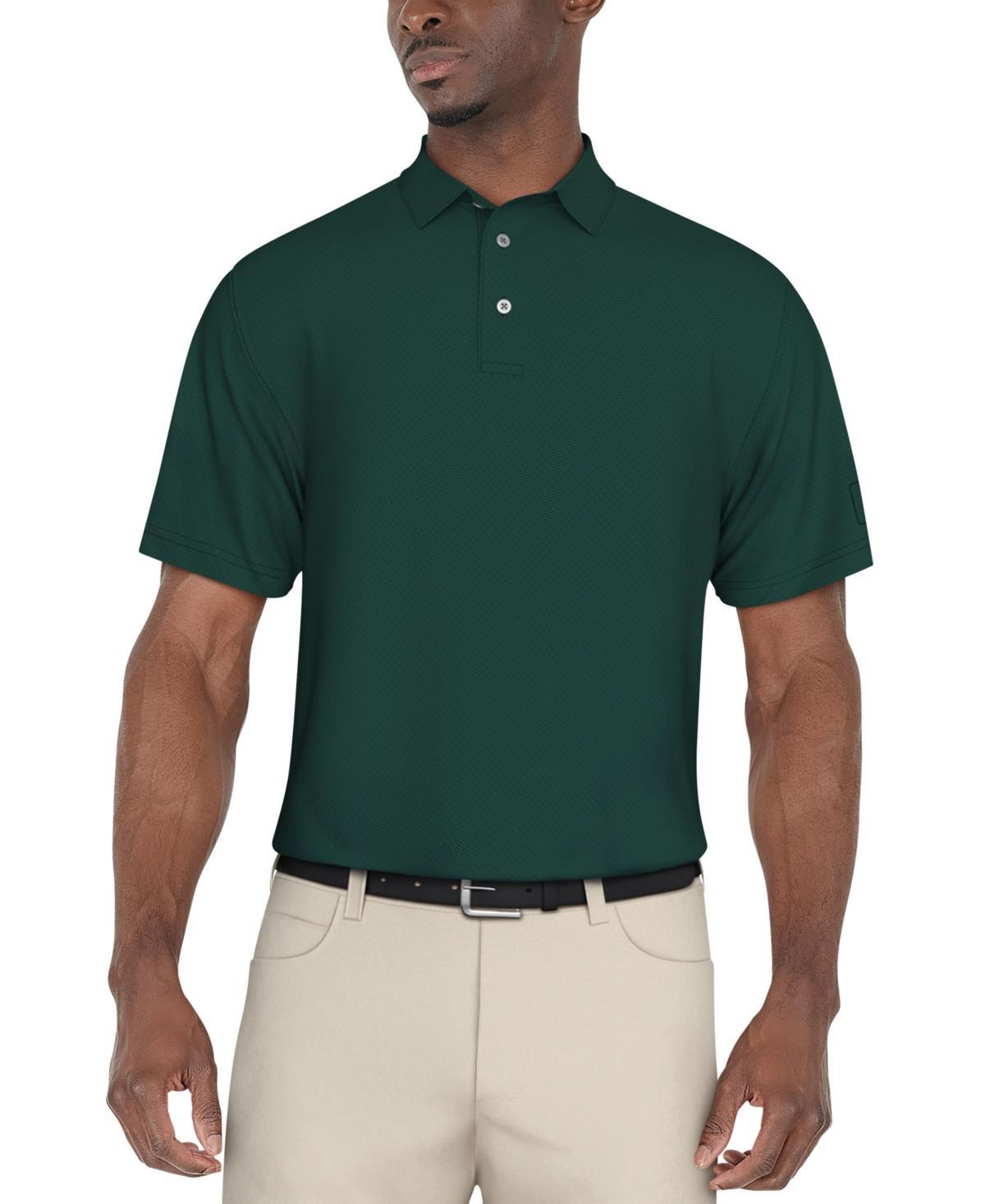 Pga Tour Mens Short Sleeve Herringbone Performance Polo Shirt Product Image